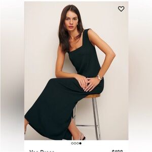 Reformation Black Vea Dress